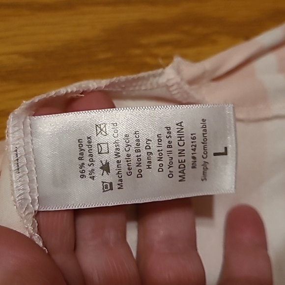 Pink and White Striped Lularoe Joy Vest Large - Picture 3 of 4